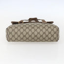 GUCCI GG Supreme Hand Bag PVC Beige Gold 116 02 080 Auth 158457-9
