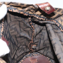 FENDI Zucca Canvas Hand Bag Black Brown Auth 158459-18