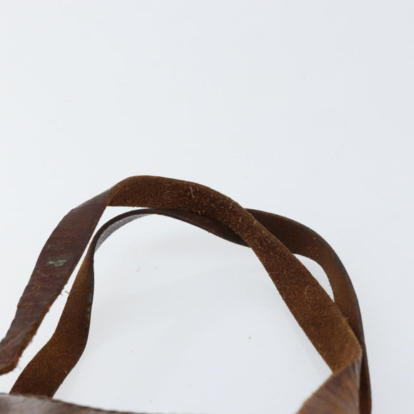 FENDI Zucca Canvas Hand Bag Black Brown Auth 158459