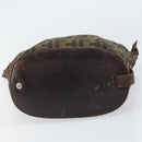 FENDI Zucca Canvas Hand Bag Black Brown Auth 158459-5