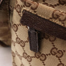 GUCCI GG Canvas Waist Bag Beige Silver 28566 Auth 158460-16