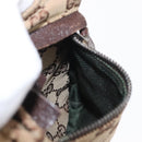 GUCCI GG Canvas Waist Bag Beige Silver 28566 Auth 158460-19
