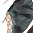GUCCI GG Canvas Waist Bag Beige Silver 28566 Auth 158460-22