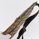 GUCCI GG Canvas Waist Bag Beige Silver 28566 Auth 158460-7