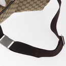 GUCCI GG Canvas Waist Bag Beige Silver 28566 Auth 158460-8