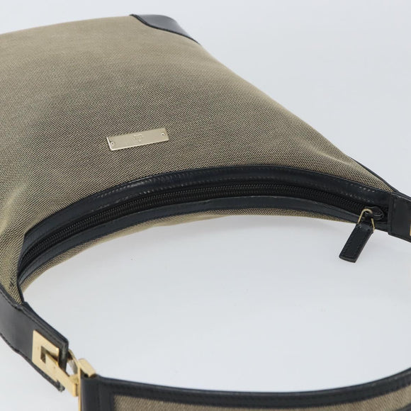 GUCCI Shoulder Bag Canvas Beige Gold 001 4204 Auth 158461