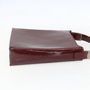 Salvatore Ferragamo Vala Shoulder Bag Patent leather Red Silver Auth 158462-4