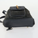 GUCCI Bamboo Backpack Suede Navy Gold 003 1705 0030 Auth 158464-5
