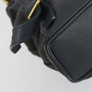 GUCCI Bamboo Backpack Suede Navy Gold 003 1705 0030 Auth 158464-10