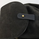 GUCCI Bamboo Backpack Suede Navy Gold 003 1705 0030 Auth 158464-18