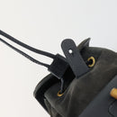 GUCCI Bamboo Backpack Suede Navy Gold 003 1705 0030 Auth 158464-19