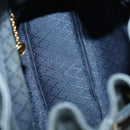 GUCCI Bamboo Backpack Suede Navy Gold 003 1705 0030 Auth 158464-11