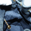 GUCCI Bamboo Backpack Suede Navy Gold 003 1705 0030 Auth 158464-21