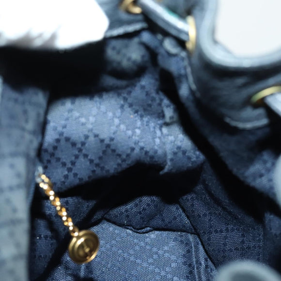 GUCCI Bamboo Backpack Suede Navy Gold 003 1705 0030 Auth 158464