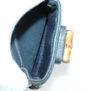 GUCCI Bamboo Backpack Suede Navy Gold 003 1705 0030 Auth 158464-27