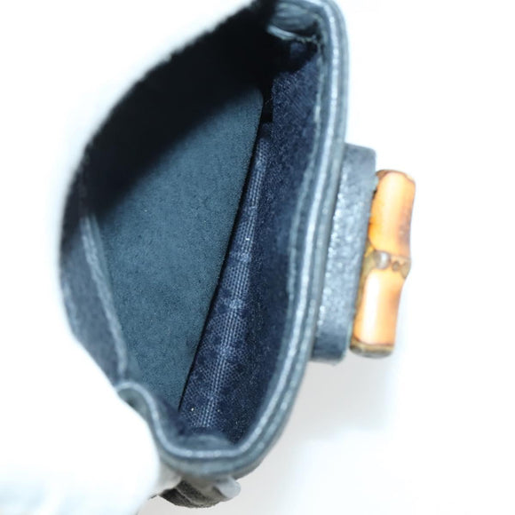 GUCCI Bamboo Backpack Suede Navy Gold 003 1705 0030 Auth 158464