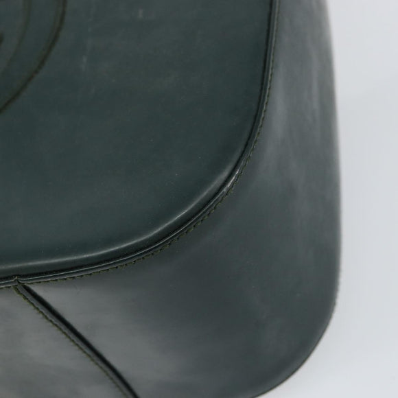 GUCCI Shoulder Bag Enamel Green Silver Auth 158465