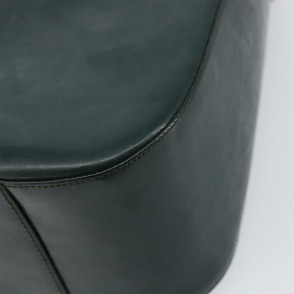 GUCCI Shoulder Bag Enamel Green Silver Auth 158465