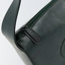 GUCCI Shoulder Bag Enamel Green Silver Auth 158465-14