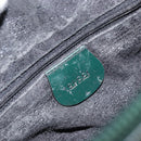 GUCCI Shoulder Bag Enamel Green Silver Auth 158465-15
