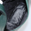 GUCCI Shoulder Bag Enamel Green Silver Auth 158465-16