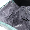 GUCCI Shoulder Bag Enamel Green Silver Auth 158465-18