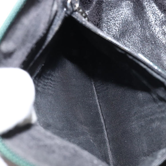 GUCCI Shoulder Bag Enamel Green Silver Auth 158465