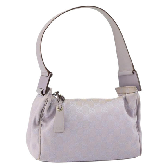 GUCCI GG Canvas Shoulder Bag Purple Gold 92699 Auth 158466