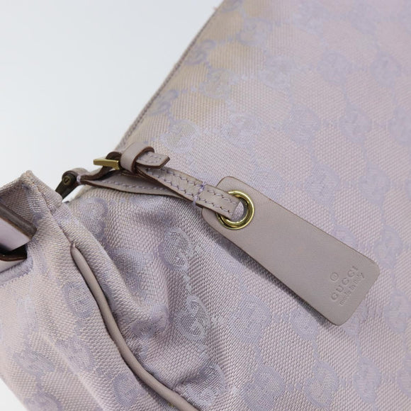 GUCCI GG Canvas Shoulder Bag Purple Gold 92699 Auth 158466
