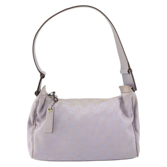 GUCCI GG Canvas Shoulder Bag Purple Gold 92699 Auth 158466
