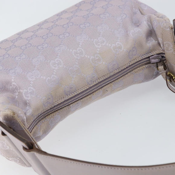 GUCCI GG Canvas Shoulder Bag Purple Gold 92699 Auth 158466