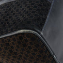 GUCCI Boston Bag Suede Navy Gold Auth 158468-13