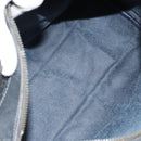 GUCCI Boston Bag Suede Navy Gold Auth 158468-16