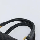 GUCCI Boston Bag Suede Navy Gold Auth 158468-8