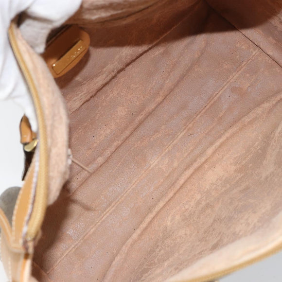 GUCCI Hand Bag Leather Beige Gold 002 58 0219 Auth 158470