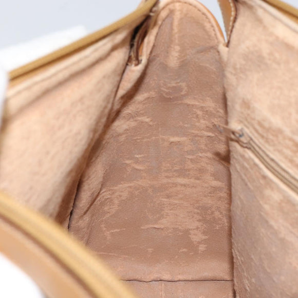 GUCCI Hand Bag Leather Beige Gold 002 58 0219 Auth 158470