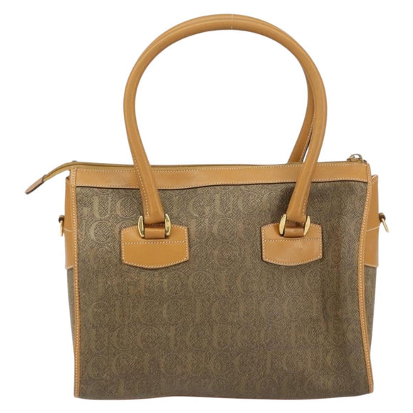 GUCCI Hand Bag Leather Beige Gold 002 58 0219 Auth 158470
