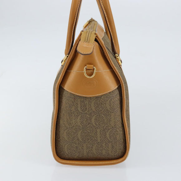GUCCI Hand Bag Leather Beige Gold 002 58 0219 Auth 158470