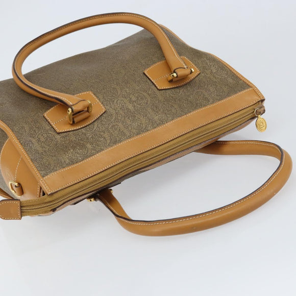 GUCCI Hand Bag Leather Beige Gold 002 58 0219 Auth 158470
