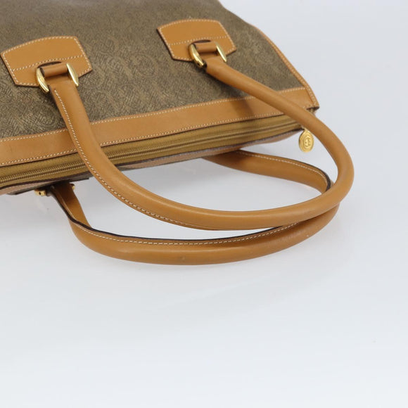 GUCCI Hand Bag Leather Beige Gold 002 58 0219 Auth 158470