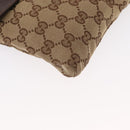 GUCCI GG Canvas Web Sherry Line Waist bag Beige Silver 28566 Auth 158471-15