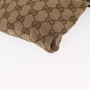 GUCCI GG Canvas Web Sherry Line Waist bag Beige Silver 28566 Auth 158471-16