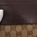 GUCCI GG Canvas Web Sherry Line Waist bag Beige Silver 28566 Auth 158471-18