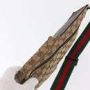 GUCCI GG Canvas Web Sherry Line Waist bag Beige Silver 28566 Auth 158471-7
