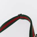 GUCCI GG Canvas Web Sherry Line Waist bag Beige Silver 28566 Auth 158471-14