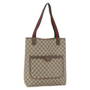 GUCCI GG Supreme Web Sherry Line Tote Bag PVC Beige Red 39 02 003 Auth 158474-1
