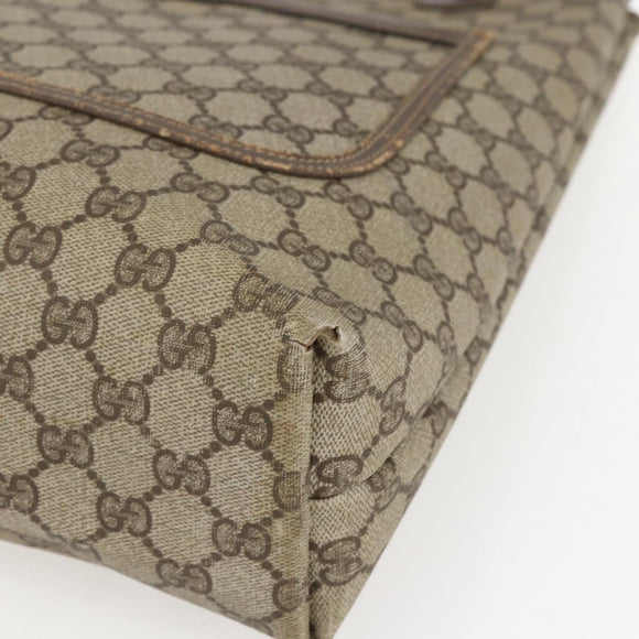 GUCCI GG Supreme Web Sherry Line Tote Bag PVC Beige Red 39 02 003 Auth 158474