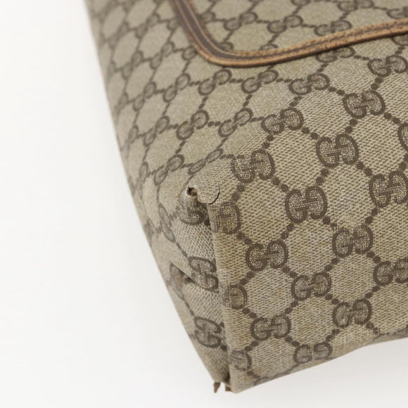 GUCCI GG Supreme Web Sherry Line Tote Bag PVC Beige Red 39 02 003 Auth 158474