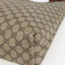 GUCCI GG Supreme Web Sherry Line Tote Bag PVC Beige Red 39 02 003 Auth 158474-15