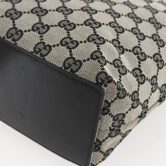 GUCCI GG Canvas Tote Bag Navy Gold 002 1099 2404 Auth 158475